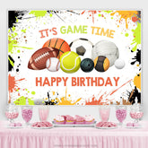 Lofaris Giraffe Its Game Time Happy Birthday Backdrop For Kid